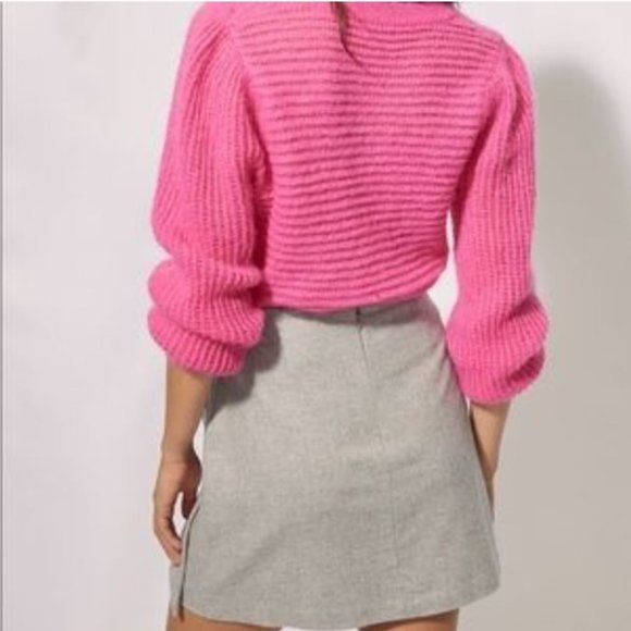 Aritzia Wilfred Wool Wrap-Front Mini Skirt in Camel/Tan Size 2 - Picture 8 of 8